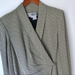 Carlisle Herringbone 3PC Suit Skirt Pants Blazer